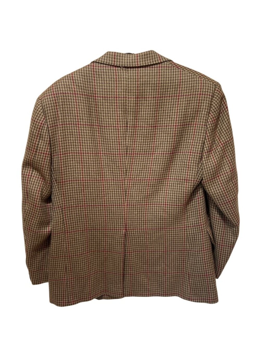 Polo By Ralph Lauren Brown Houndstooth Blazer Jacket Size 38R Wool-Cashmere Blen - Picture 6 of 7